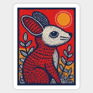 Cozy Mouse | The Little Red Folk Art Critter Sticker